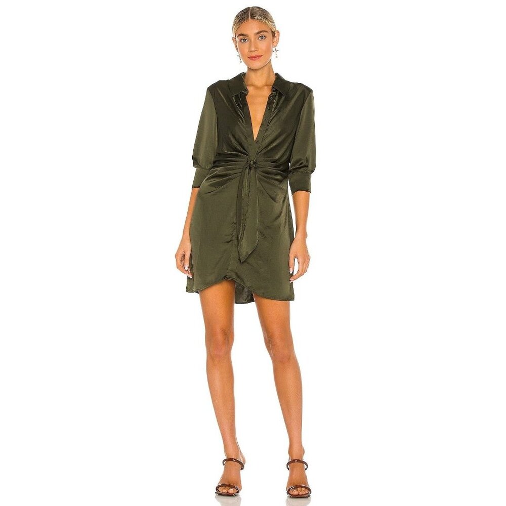 BB Dakota by Steve Madden Tie Curious Dress in Black X-Small Womens Shirtdress